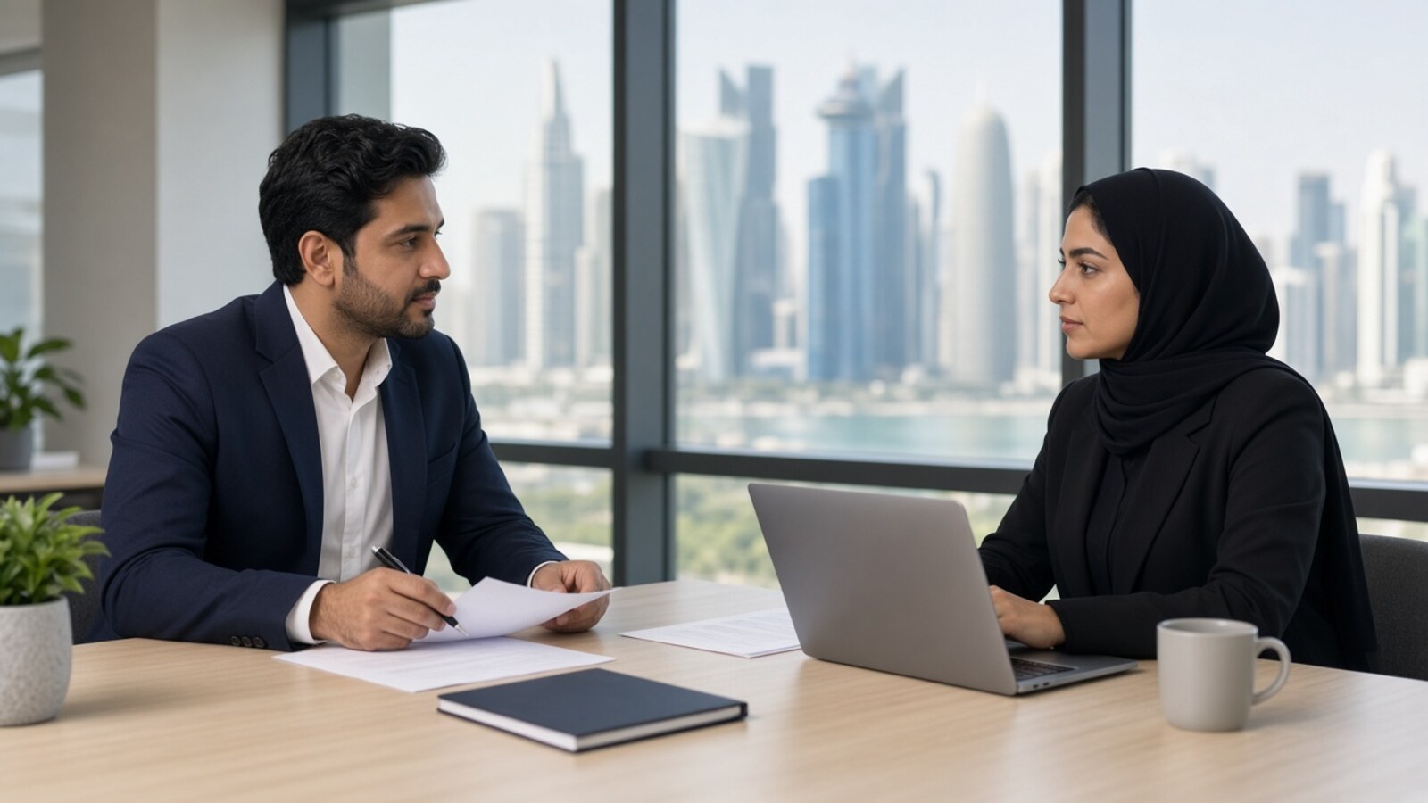 Candidate discussing salary expectations in a Qatar job interview