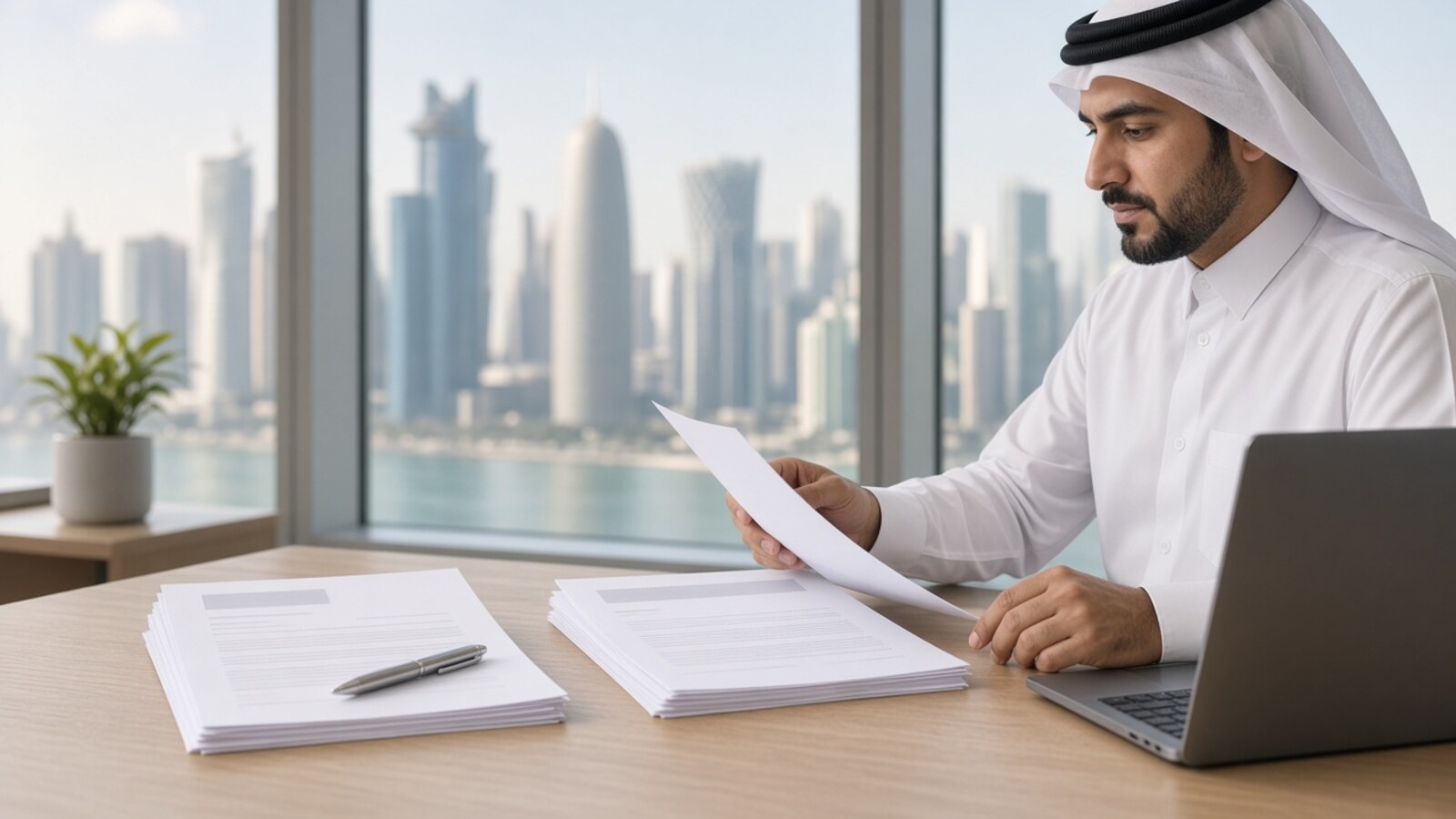 Comparing a Qatar job offer with an employment contract before signing