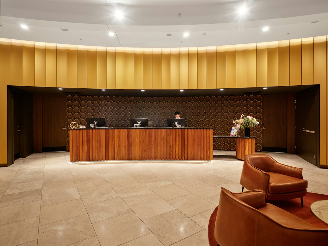 Hotel reception area illustrating hospitality jobs and guest services