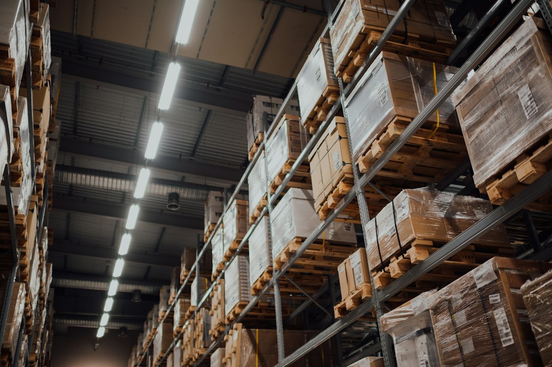 Warehouse storage racks illustrating logistics jobs and stock handling